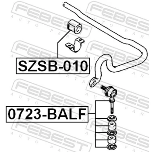 Tyč/Vzpera stabilizátora FEBEST 0723-BALF - obr. 1