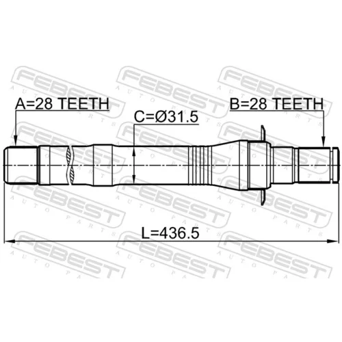 Hnací hriadeľ FEBEST 1212-CM10MT4WD - obr. 1