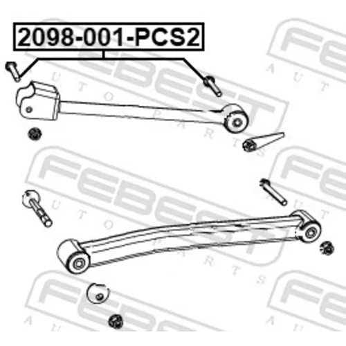 Upevňovacie čapy prieč. ramena 2098-001-PCS2 /FEBEST/ - obr. 1