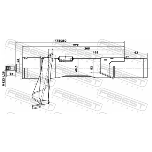 Tlmič pérovania FEBEST 21110-006F-KIT - obr. 1