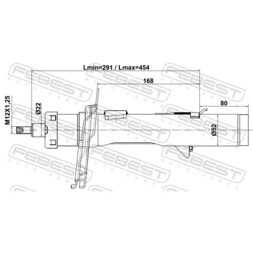 Tlmič pérovania FEBEST 21110-012FL - obr. 1