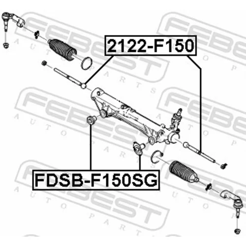 Axiálny čap tiahla riadenia FEBEST 2122-F150 - obr. 1