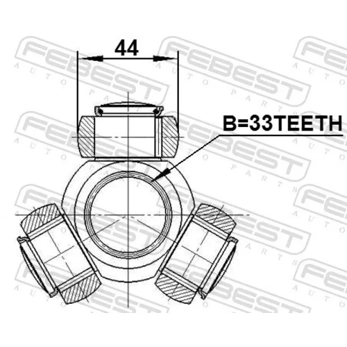 Trojkríž hnacieho hriadeľa FEBEST 2216-XM12 - obr. 1