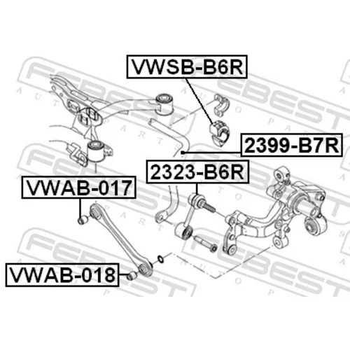 Stabilizátor podvozku FEBEST 2399-B7R - obr. 1