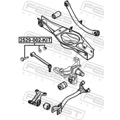 Skrutka pre nastavenie odklonu kolesa FEBEST 2529-002-KIT - obr. 1