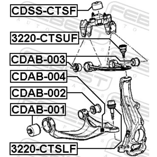 Zvislý/nosný čap FEBEST 3220-CTSLF - obr. 1