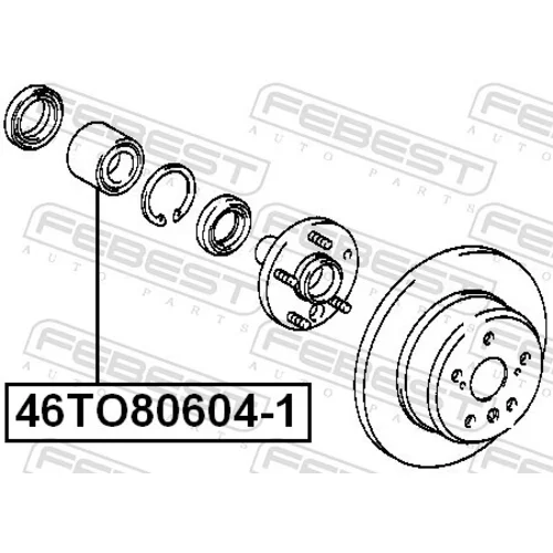 Ložisko kolesa FEBEST 46TO80604-1 - obr. 1