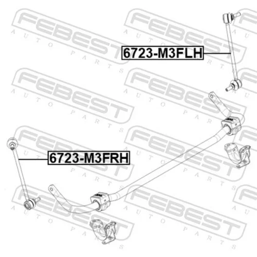 Tyč/Vzpera stabilizátora FEBEST 6723-M3FRH - obr. 1