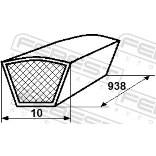 Klinový remeň FEBEST 88120-10L938 - obr. 1