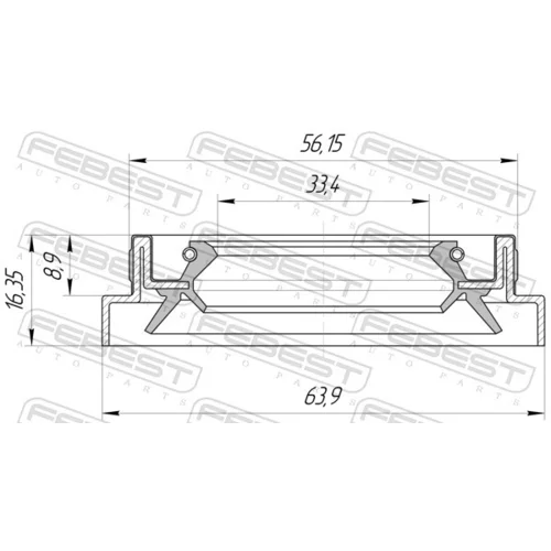 Radiálny tesniaci krúžok hnacieho hriadeľa FEBEST 95HBS-35560916X - obr. 1