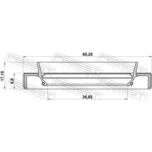 Radiálny tesniaci krúžok hnacieho hriadeľa FEBEST 95HBY-38651017C - obr. 1