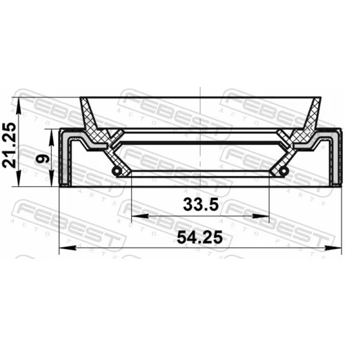 Radiálny tesniaci krúžok hnacieho hriadeľa FEBEST 95JAS-32540921R - obr. 1