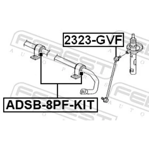 Opravná sada uloženia stabilizátora FEBEST ADSB-8PF-KIT - obr. 1