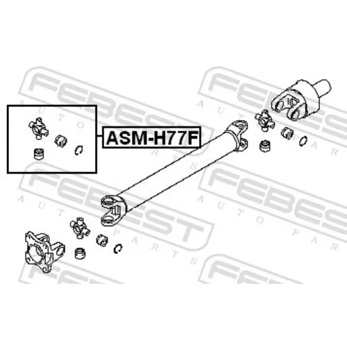 Kĺb pozdĺžneho hriadeľa FEBEST ASM-H77F - obr. 1