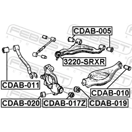 Uloženie riadenia FEBEST CDAB-010 - obr. 1