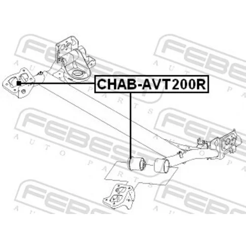 Uloženie tela nápravy FEBEST CHAB-AVT200R - obr. 1