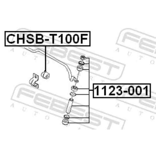 Uloženie priečneho stabilizátora FEBEST CHSB-T100F - obr. 1