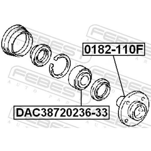 Ložisko kolesa FEBEST DAC38720236-33 - obr. 1