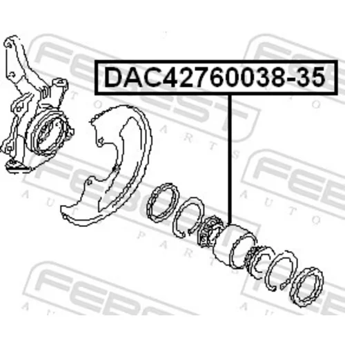 Ložisko kolesa DAC42760038-35 /FEBEST/ - obr. 1