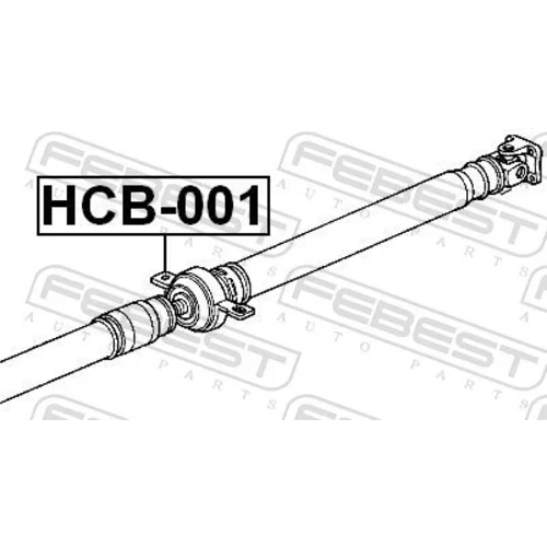 Stredové ložisko kĺbového hriadeľa FEBEST HCB-001 - obr. 1