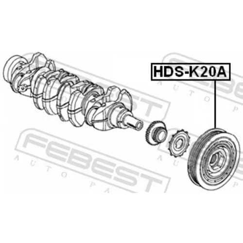 Remenica kľukového hriadeľa FEBEST HDS-K20A - obr. 1