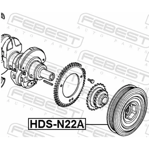 Remenica kľukového hriadeľa FEBEST HDS-N22A - obr. 1