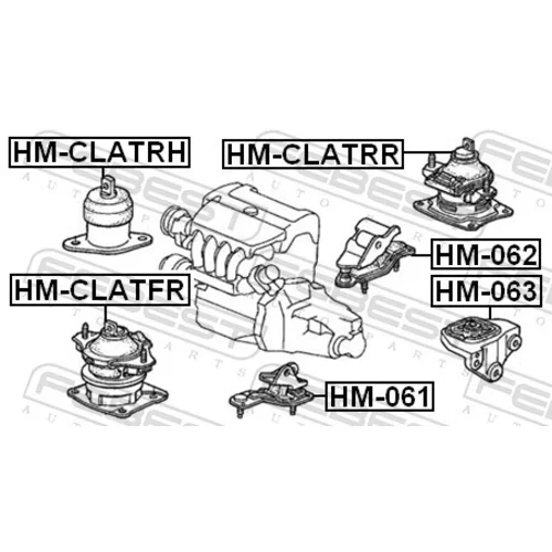 Uloženie automatickej prevodovky FEBEST HM-061 - obr. 1