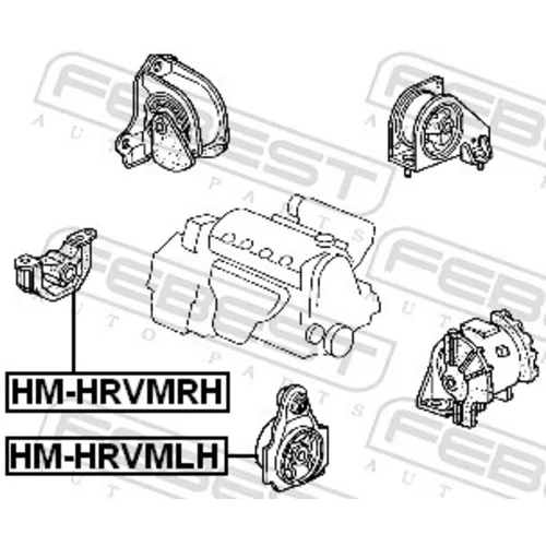 Uloženie motora FEBEST HM-HRVMLH - obr. 1