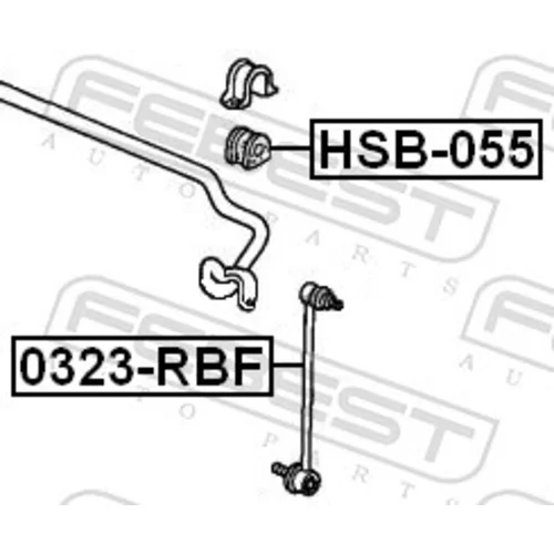 Uloženie priečneho stabilizátora FEBEST HSB-055 - obr. 1