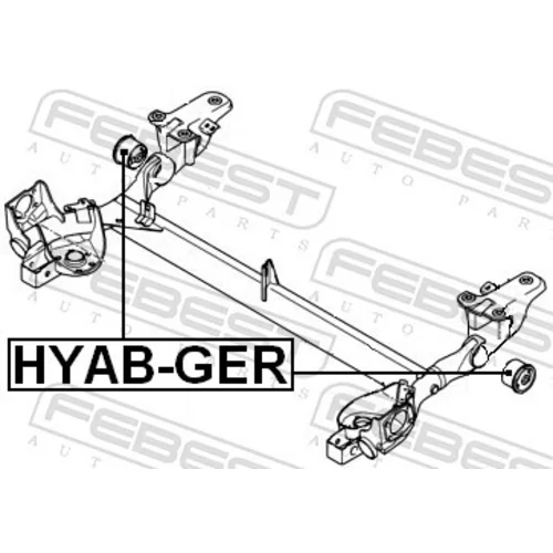 Uloženie tela nápravy FEBEST HYAB-GER - obr. 1