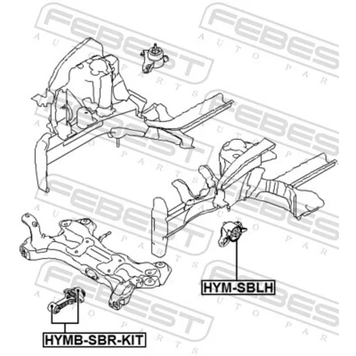 Uloženie motora FEBEST HYM-SBLH - obr. 1