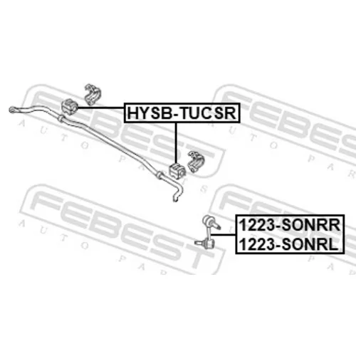 Uloženie priečneho stabilizátora FEBEST HYSB-TUCSR - obr. 1