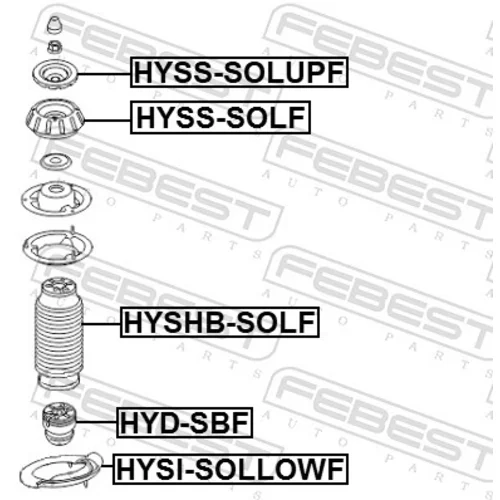 Ložisko pružnej vzpery FEBEST HYSS-SOLF - obr. 1