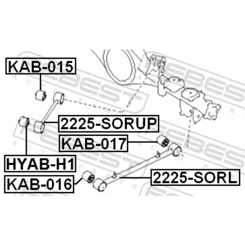 Uloženie riadenia FEBEST KAB-017 - obr. 1