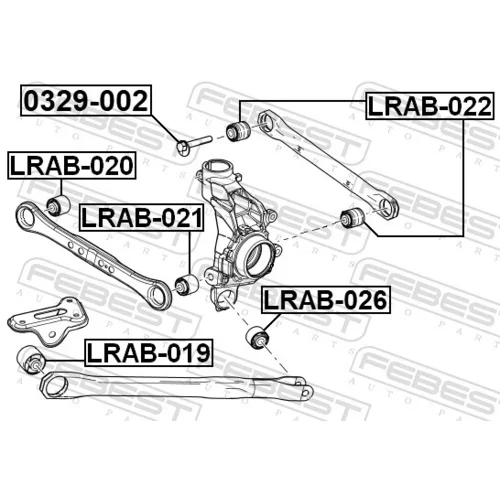 Uloženie riadenia FEBEST LRAB-022 - obr. 1