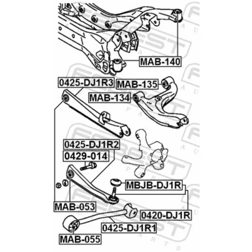 Uloženie riadenia FEBEST MAB-055 - obr. 1