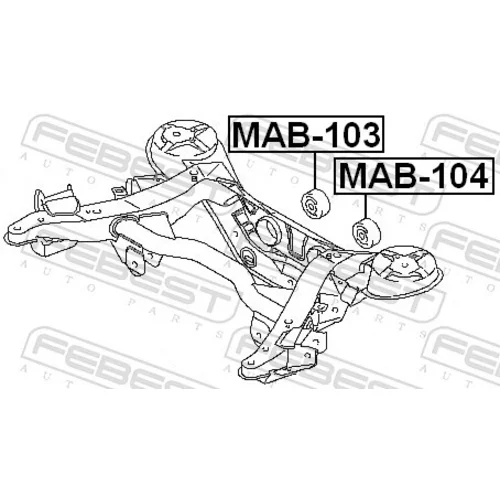 Uloženie, diferenciál FEBEST MAB-104 - obr. 1