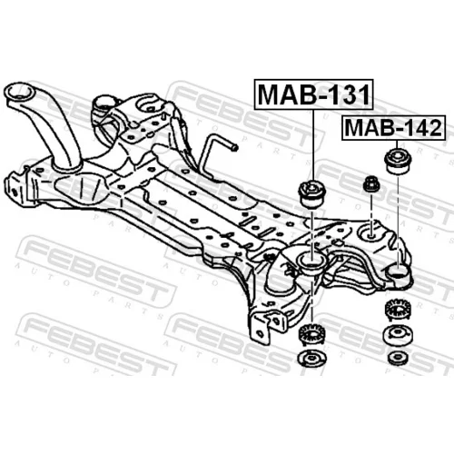 Uloženie tela nápravy FEBEST MAB-142 - obr. 1