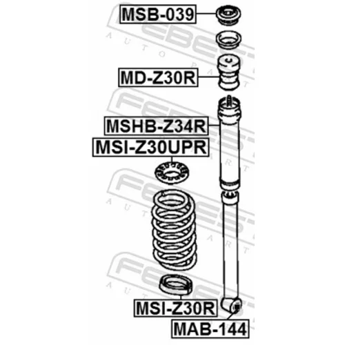 Puzdro, tlmič FEBEST MAB-144 - obr. 1