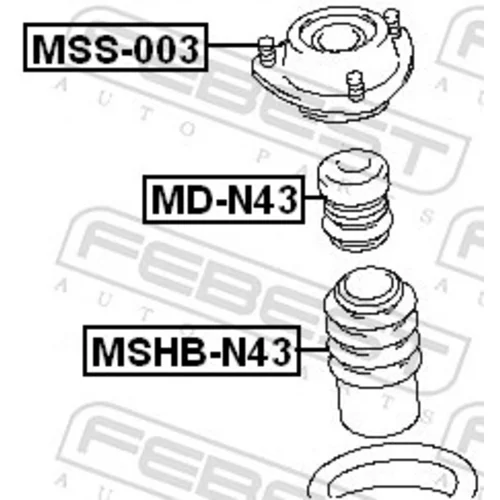 Doraz odpruženia FEBEST MD-N43 - obr. 1