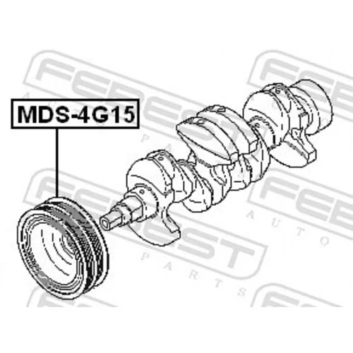 Remenica kľukového hriadeľa FEBEST MDS-4G15 - obr. 1