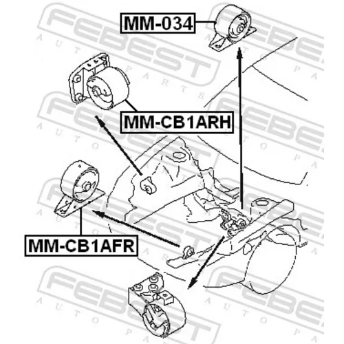 Uloženie motora FEBEST MM-034 - obr. 1