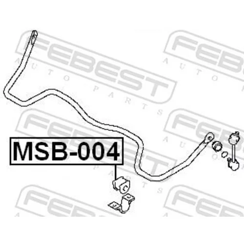 Uloženie priečneho stabilizátora FEBEST MSB-004 - obr. 1