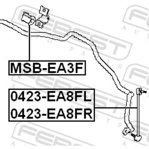 Uloženie priečneho stabilizátora FEBEST MSB-EA3F - obr. 1