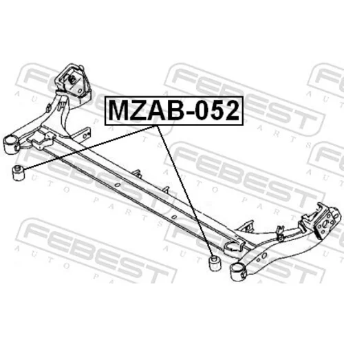 Uloženie tela nápravy MZAB-052 /FEBEST/ - obr. 1