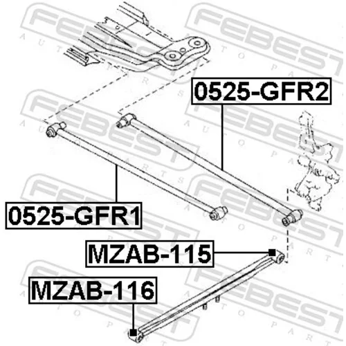 Uloženie riadenia FEBEST MZAB-116 - obr. 1