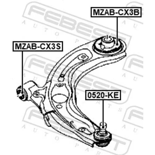 Uloženie riadenia FEBEST MZAB-CX3B - obr. 1