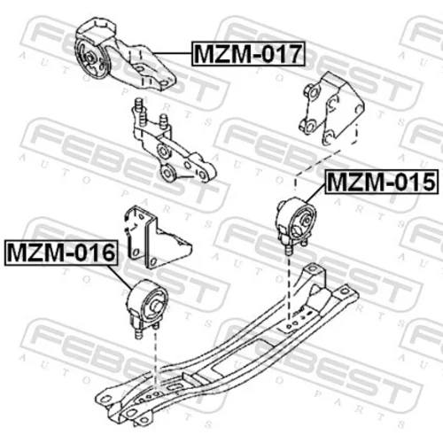 Uloženie motora MZM-016 /FEBEST/ - obr. 1