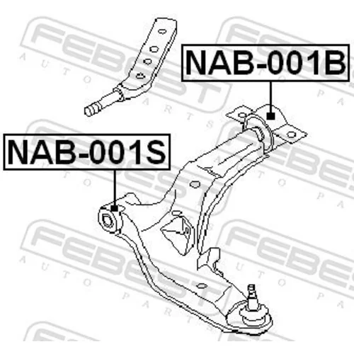 Uloženie riadenia FEBEST NAB-001S - obr. 1