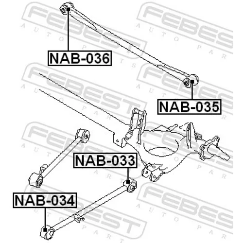 Uloženie riadenia FEBEST NAB-036 - obr. 1